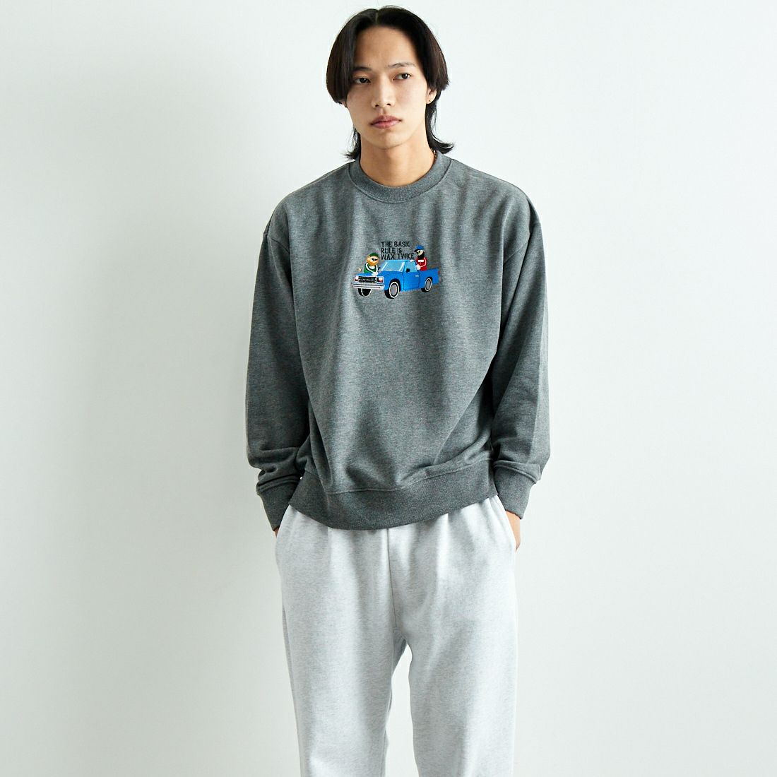 F MOKU GRY&&モデル身長：179cm 着用サイズ：L&&