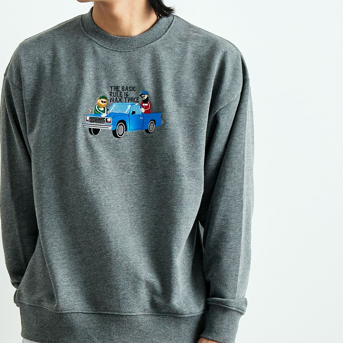 33Degrees [サーティスリーディグリーズ] HIGEOZI3 サガラ刺繍スウェット [TDR-244-075] F MOKU GRY