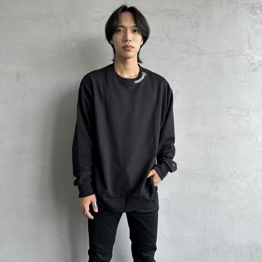 BLACK&&モデル身長：179cm 着用サイズ：XL&&
