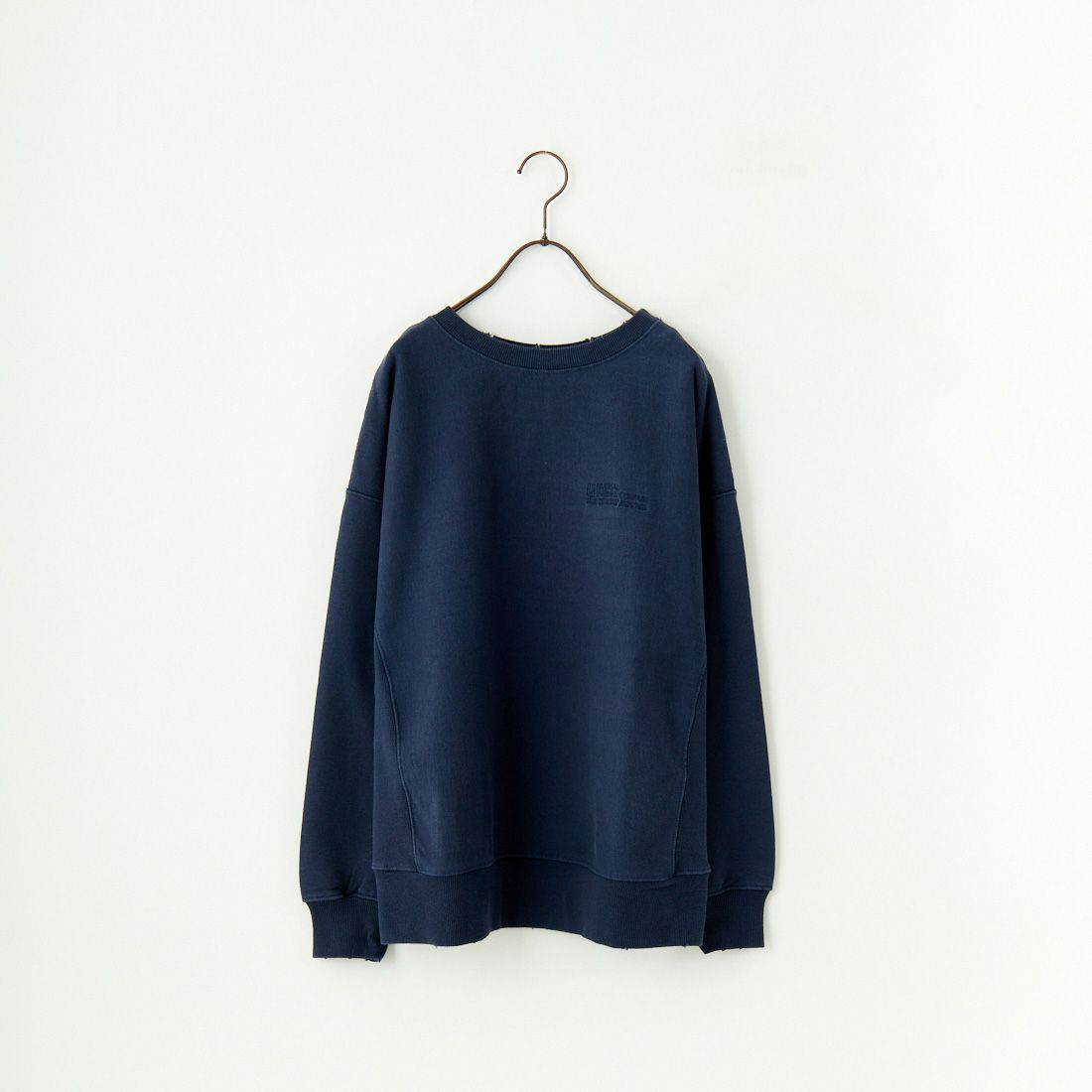 UNIVERSAL OVERALL [ユニバーサルオーバーオール] 別注 ダメージ加工 ヘビーウェイトスウェット [U2431220IN-JF] NAVY