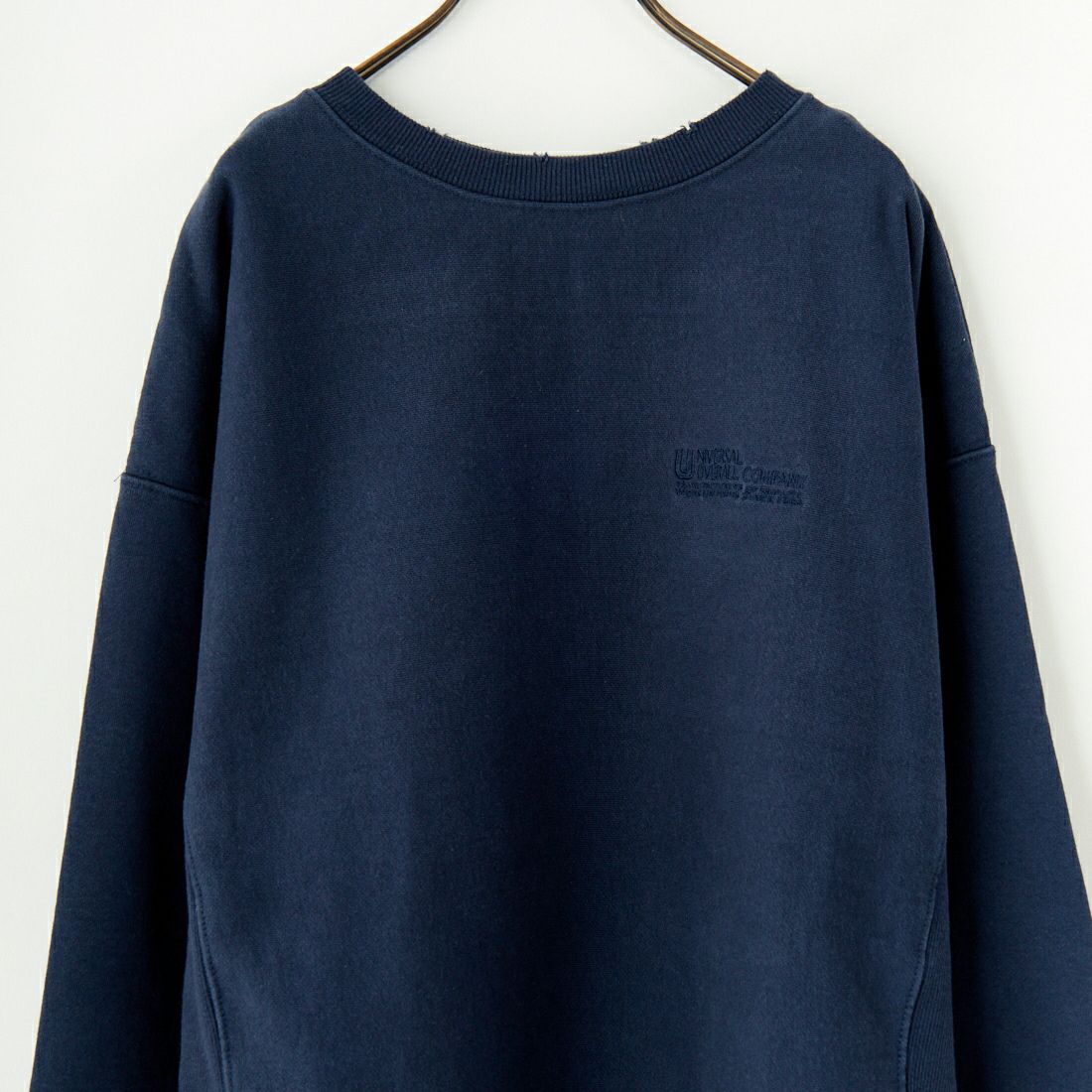 UNIVERSAL OVERALL [ユニバーサルオーバーオール] 別注 ダメージ加工 ヘビーウェイトスウェット [U2431220IN-JF] NAVY