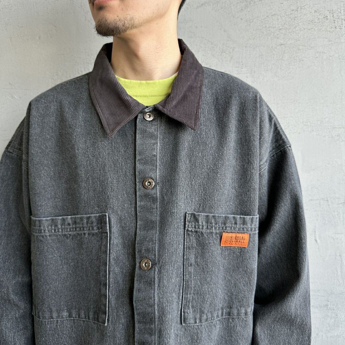 UNIVERSAL OVERALL [ユニバーサルオーバーオール] 別注 カバーオールジャケット [U2513225IN-JF] BLK DENIM