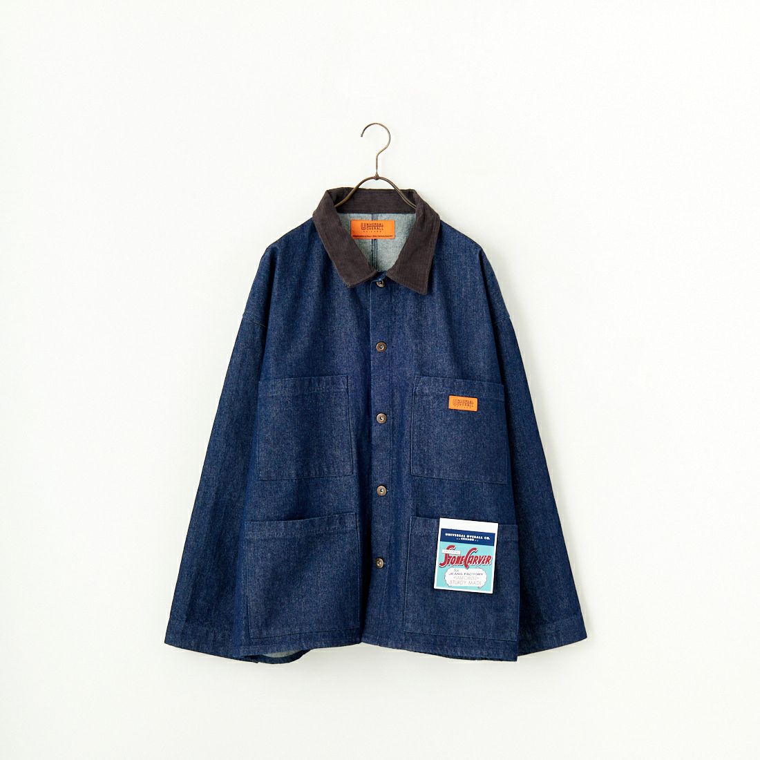 UNIVERSAL OVERALL [ユニバーサルオーバーオール] 別注 カバーオールジャケット [U2513225IN-JF] O.W DENIM