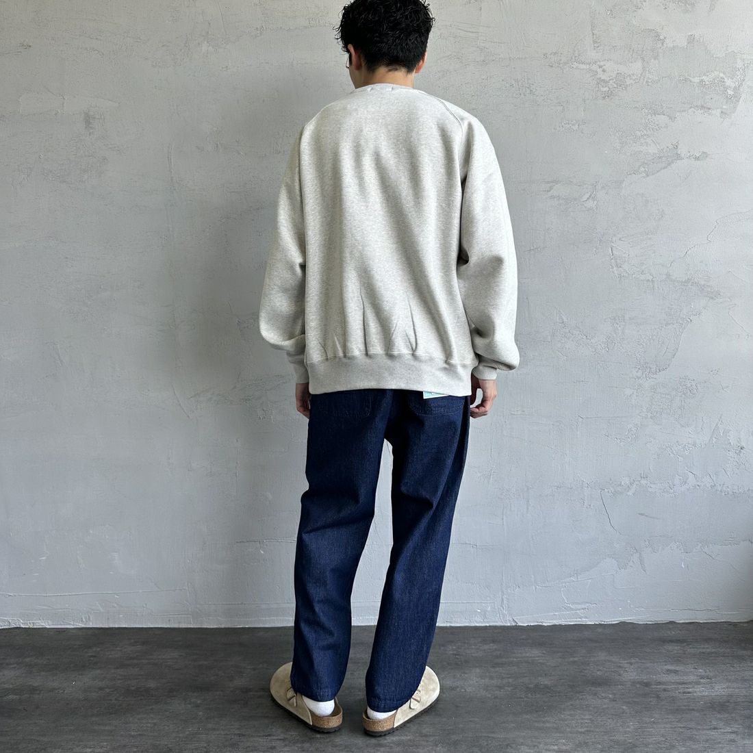 UNIVERSAL OVERALL [ユニバーサルオーバーオール] 別注 シェフパンツ [U2433601IN-JF] DNM BLU OW &&モデル身長：168cm 着用サイズ：M&&