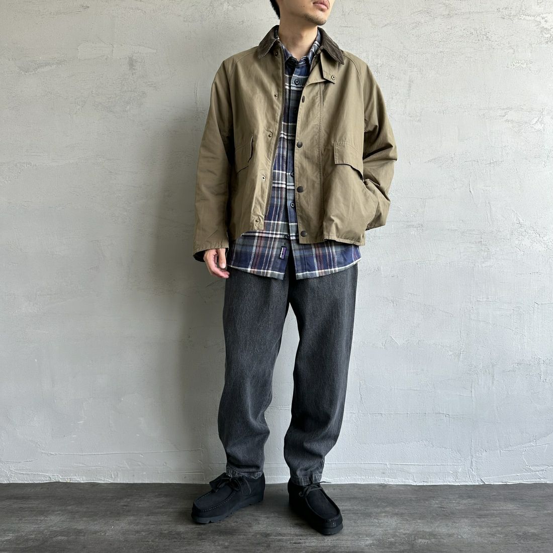 UNIVERSAL OVERALL [ユニバーサルオーバーオール] 別注 シェフパンツ [U2433601IN-JF] DNM BLK US &&モデル身長：168cm 着用サイズ：M&&
