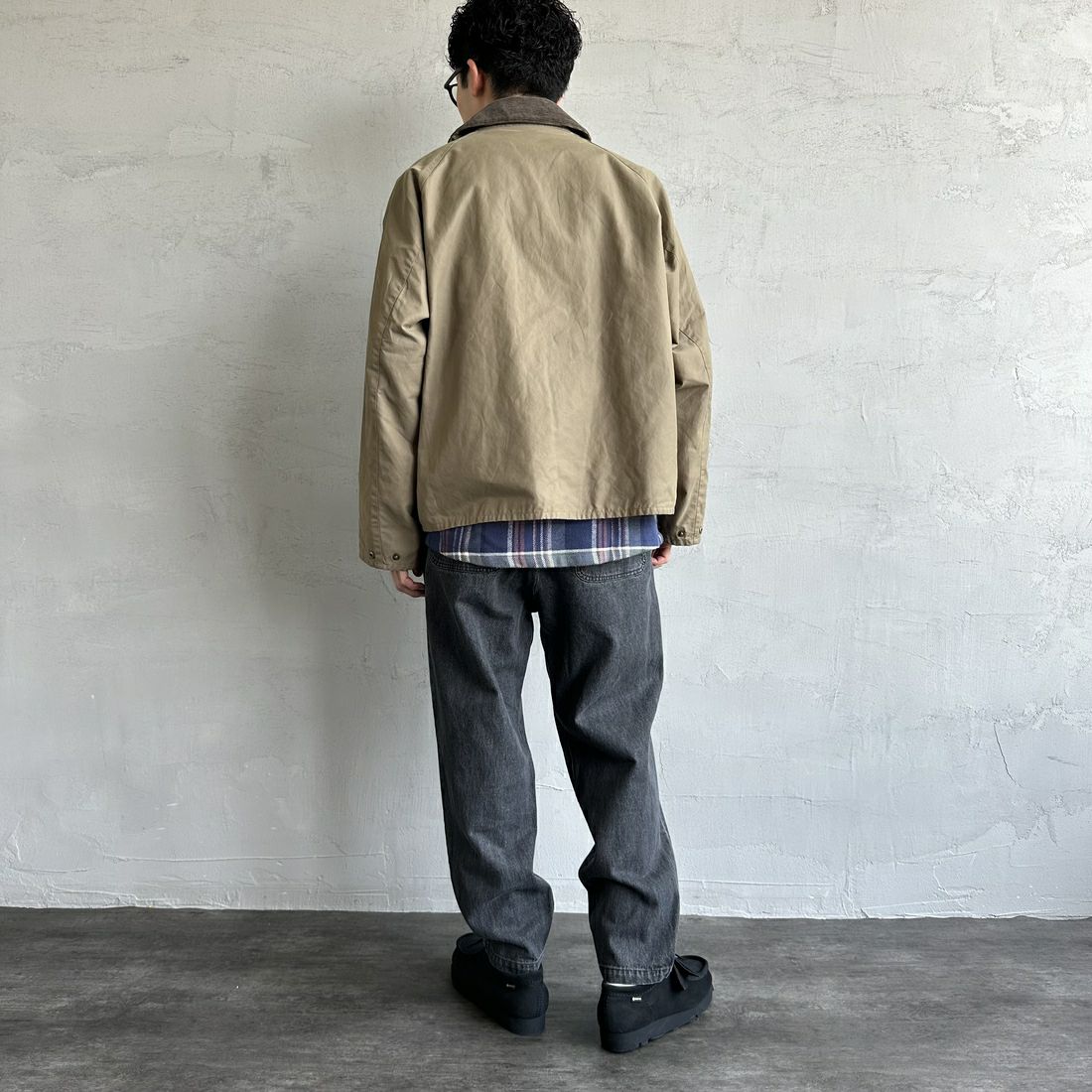 UNIVERSAL OVERALL [ユニバーサルオーバーオール] 別注 シェフパンツ [U2433601IN-JF] DNM BLK US &&モデル身長：168cm 着用サイズ：M&&