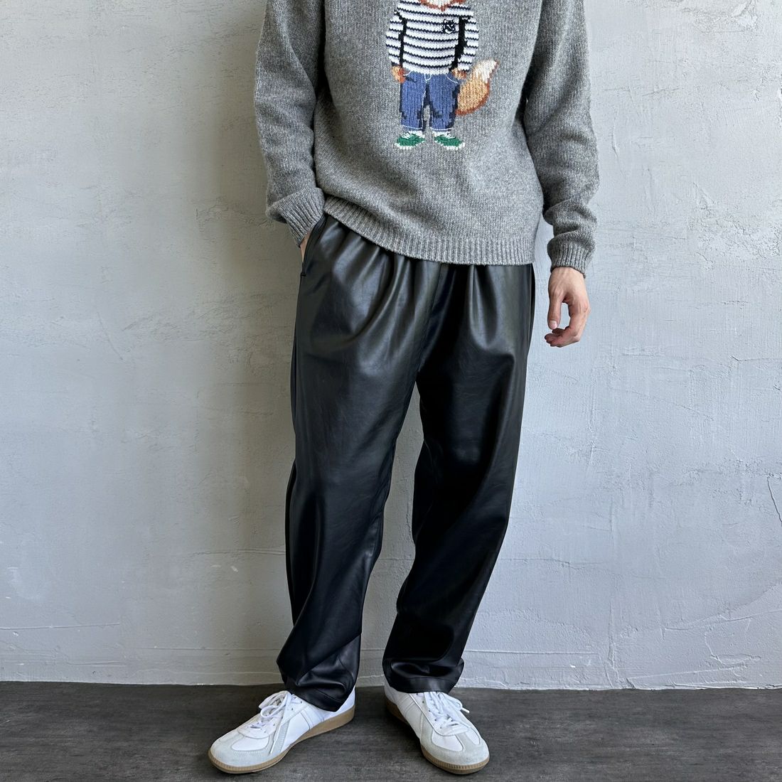 UNIVERSAL OVERALL [ユニバーサルオーバーオール] 別注 シェフパンツ [U2433601IN-JF] BLK ECO LE &&モデル身長：168cm 着用サイズ：L&&