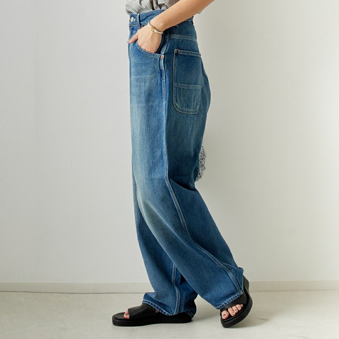 THE SHINZONE [ザ シンゾーン] ツールデニムパンツ [24MMSPA01] 83 BLUE &&モデル身長：167cm 着用サイズ：36&&