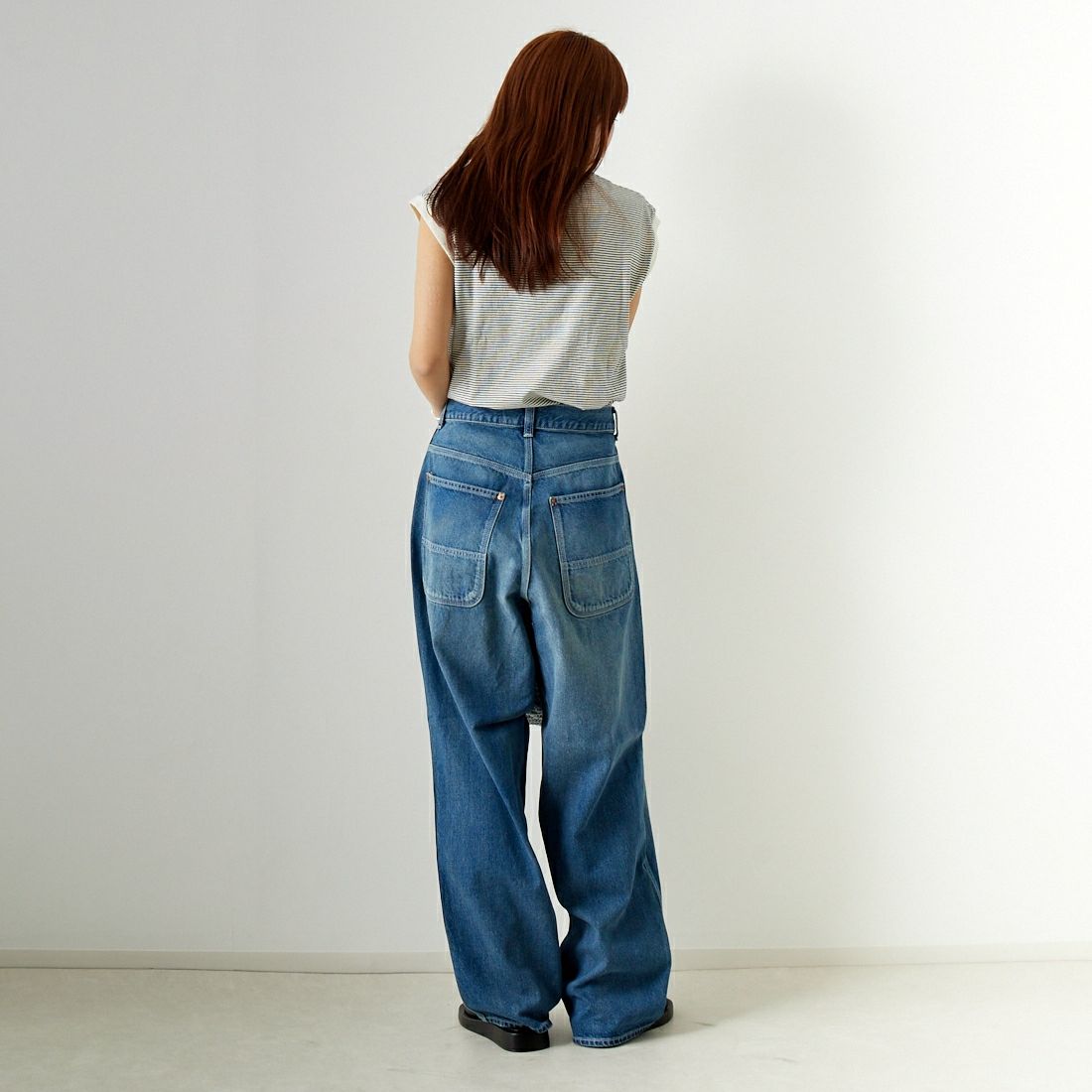 THE SHINZONE [ザ シンゾーン] ツールデニムパンツ [24MMSPA01] 83 BLUE &&モデル身長：167cm 着用サイズ：36&&