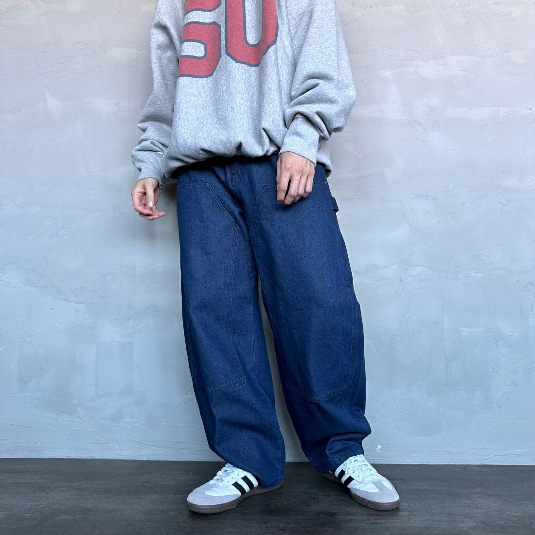 ONE WASH&&モデル身長：168cm 着用サイズ：L&&