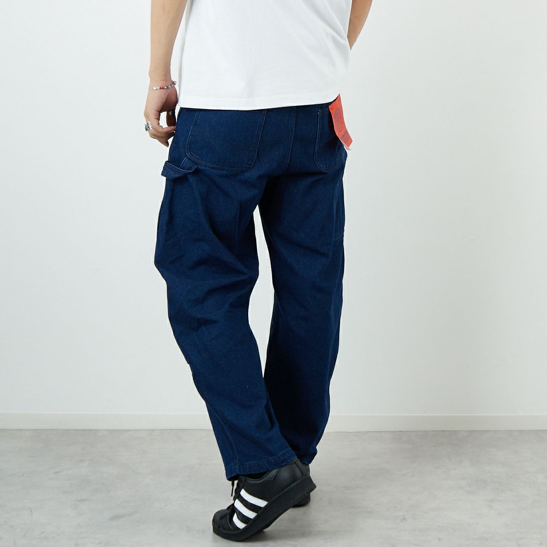 Jeans Factory Clothes [ジーンズファクトリークローズ] STANDARD ダブルニーカーブペインターパンツ [JFC-243-066] ONE WASH &&モデル身長：179cm 着用サイズ：M&&