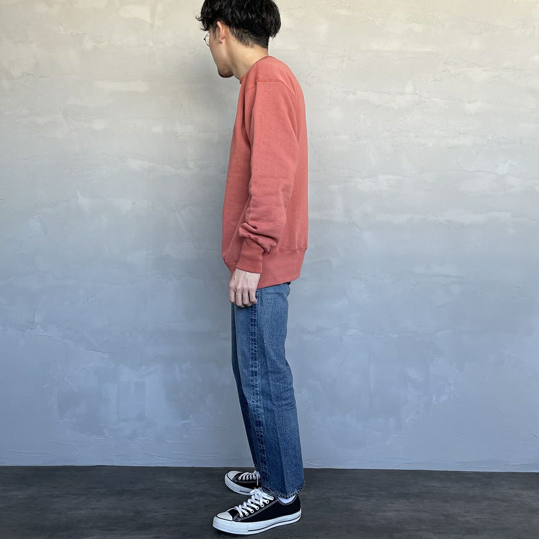 WAREHOUSE [ウエアハウス] 2ND-HAND 1101 [1101] UW (USED WASH 中)&&モデル身長：168cm 着用サイズ：29&&