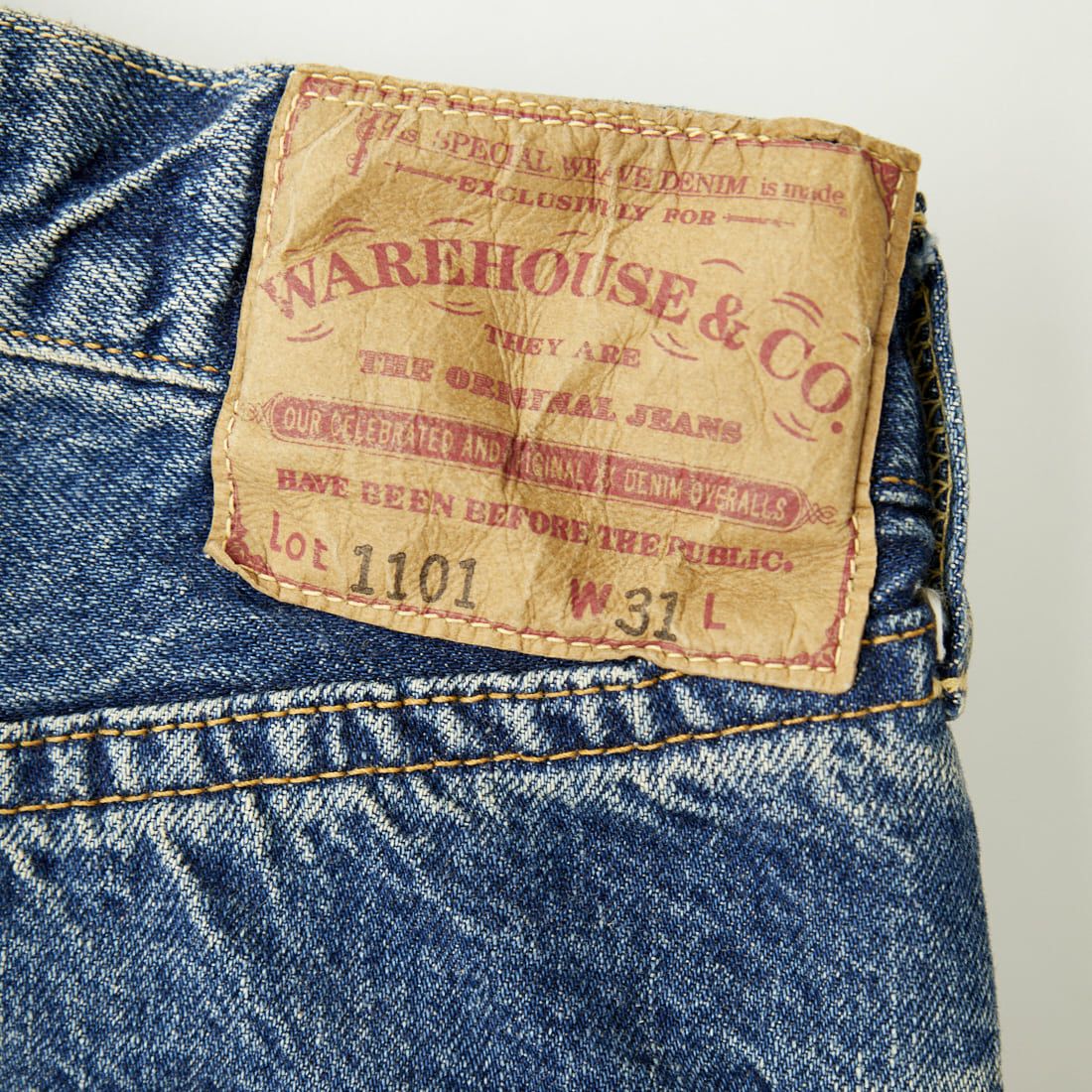 WAREHOUSE [ウエアハウス] 2ND-HAND 1101 [1101] UW (USED WASH 中)