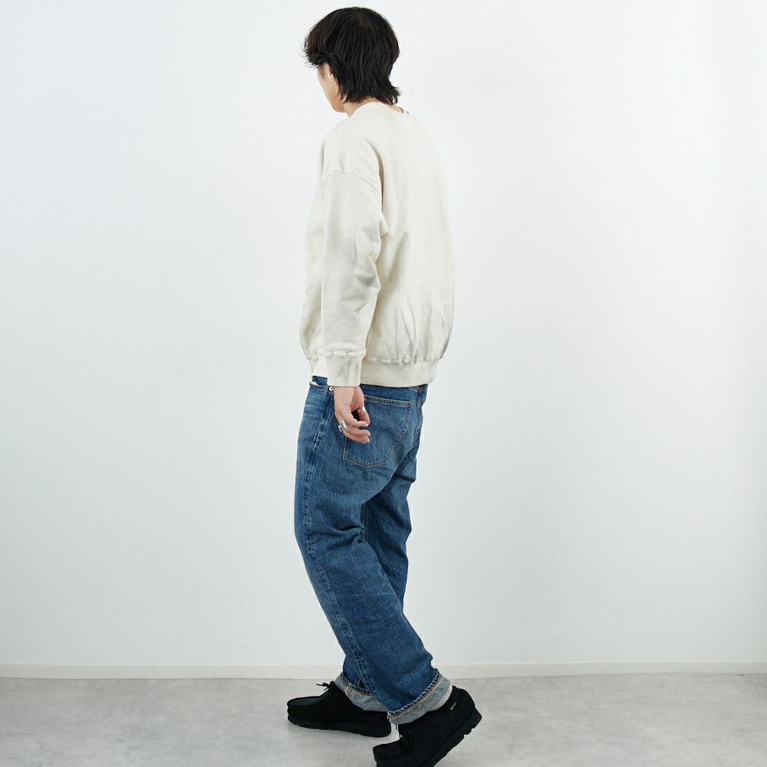 WAREHOUSE [ウエアハウス] 2ND-HAND 1101 [1101] UW (USED WASH 中)&&モデル身長：179cm 着用サイズ：32&&