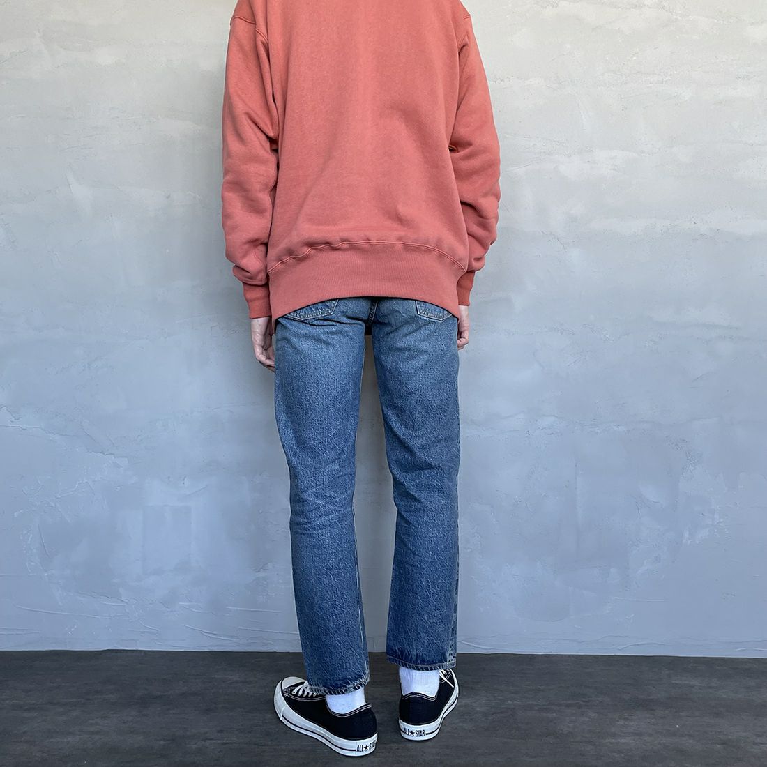 WAREHOUSE [ウエアハウス] 2ND-HAND 1101 [1101] UW (USED WASH 中)&&モデル身長：168cm 着用サイズ：29&&