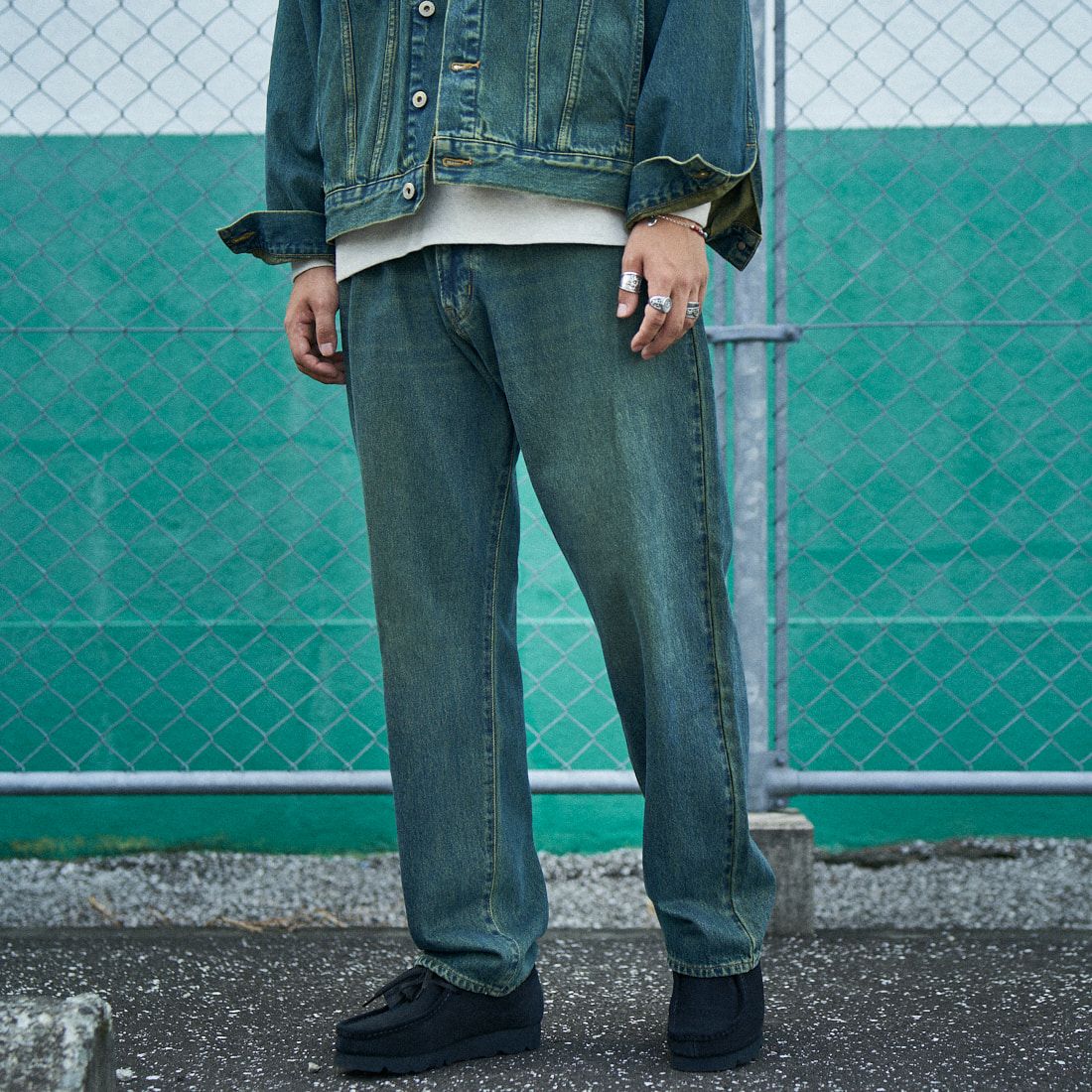 LiBERTO [リベルト] FIFTIES テーパードデニム [FL2505] 88 GRUNGE &&モデル身長：179cm 着用サイズ：30&&