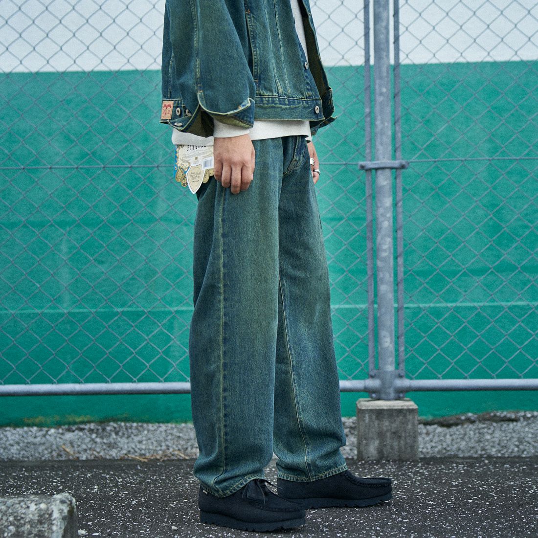 LiBERTO [リベルト] FIFTIES テーパードデニム [FL2505] 88 GRUNGE &&モデル身長：179cm 着用サイズ：30&&