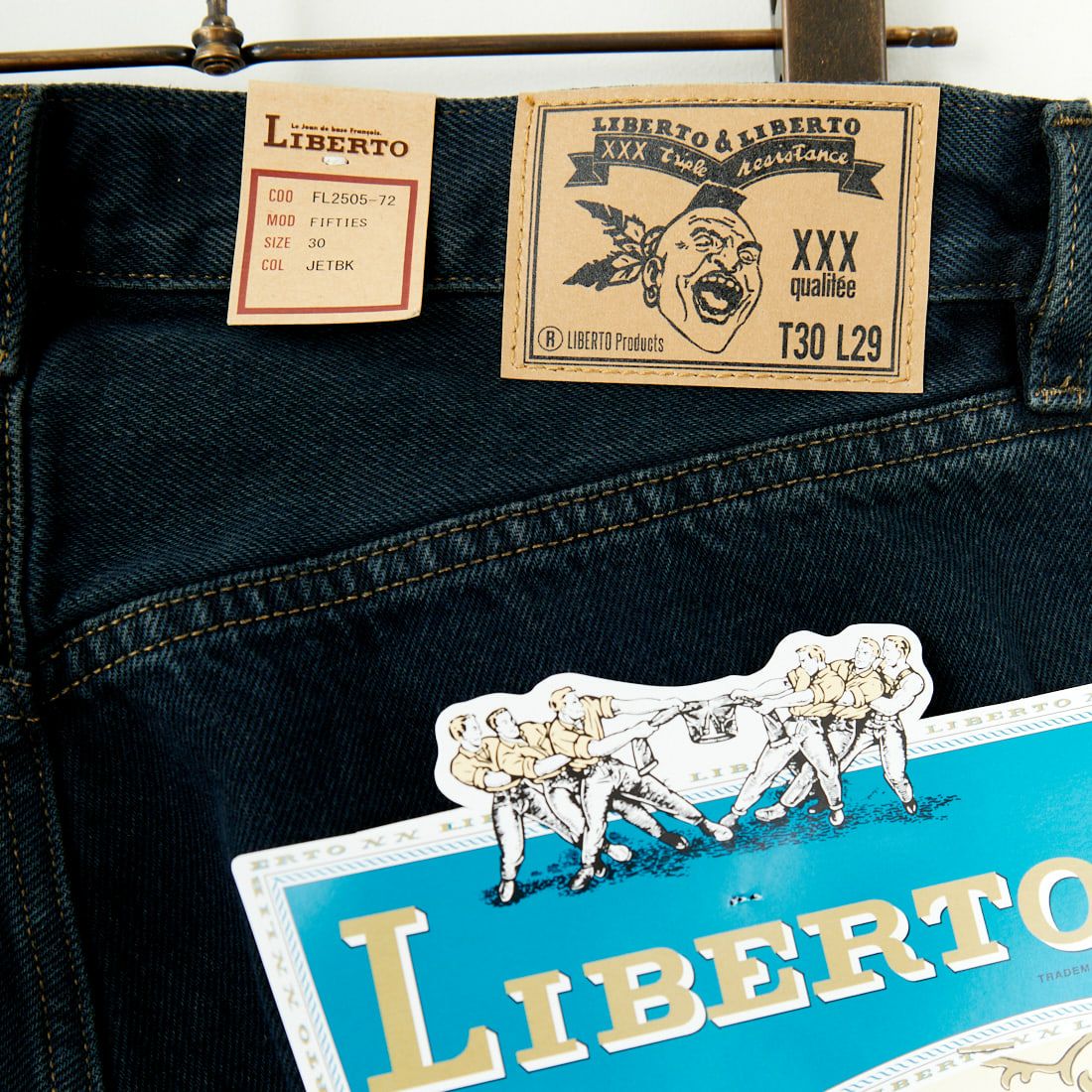 LiBERTO [リベルト] FIFTIES テーパードデニム [FL2505] 72 JET BLK