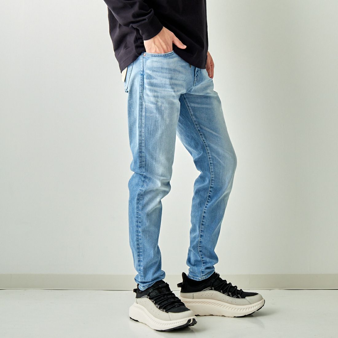 BIG JOHN [ビッグジョン] テーパードジョガー [MMM336H] 419 &&モデル身長：173cm 着用サイズ：28&&