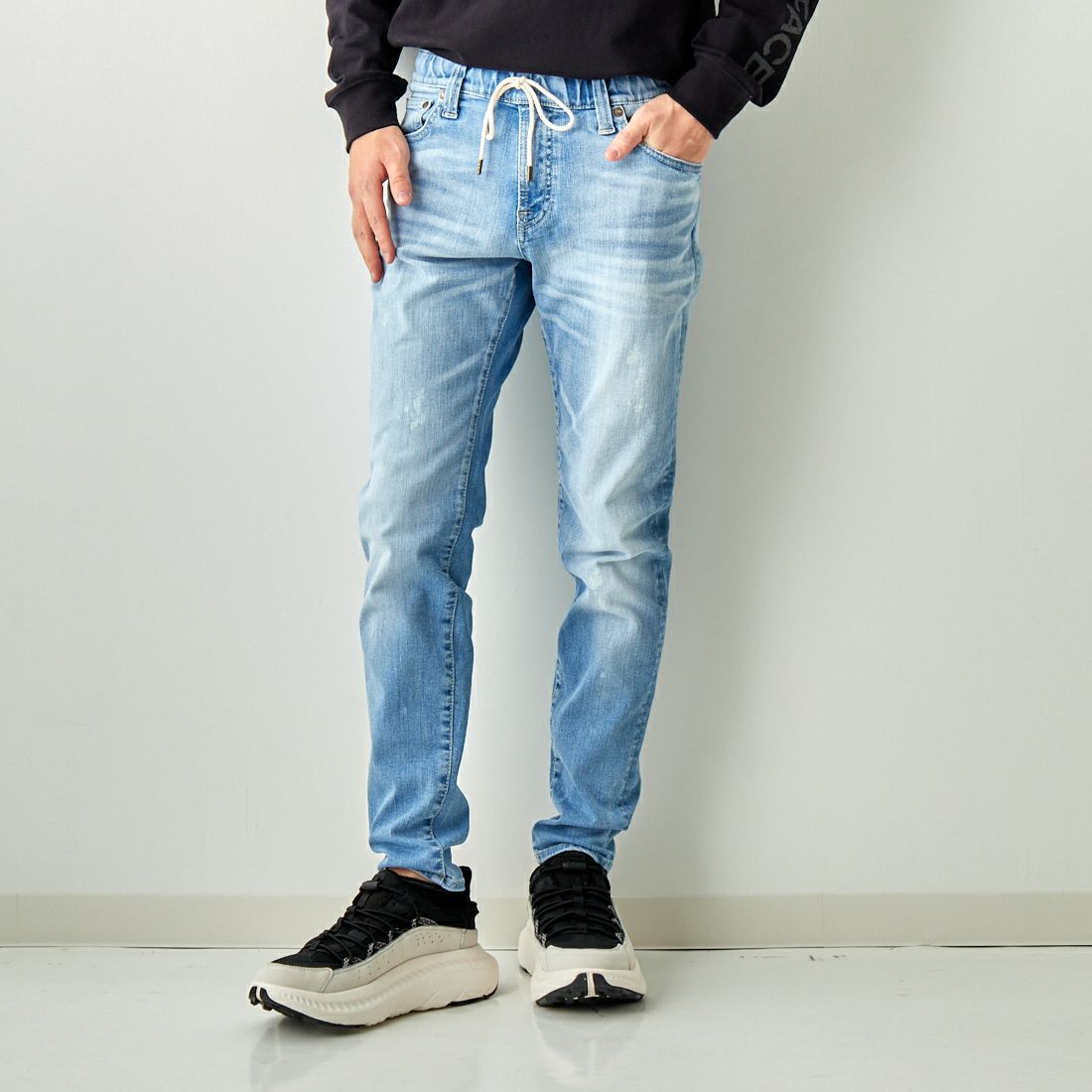 BIG JOHN [ビッグジョン] テーパードジョガー [MMM336H] 419 &&モデル身長：173cm 着用サイズ：28&&