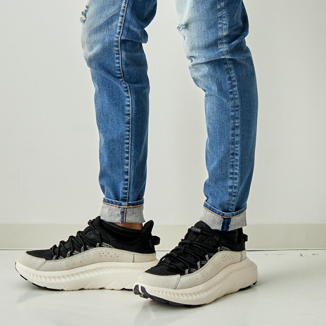 BIG JOHN [ビッグジョン] テーパードジョガー [MMM336H] 313C &&モデル身長：173cm 着用サイズ：28&&