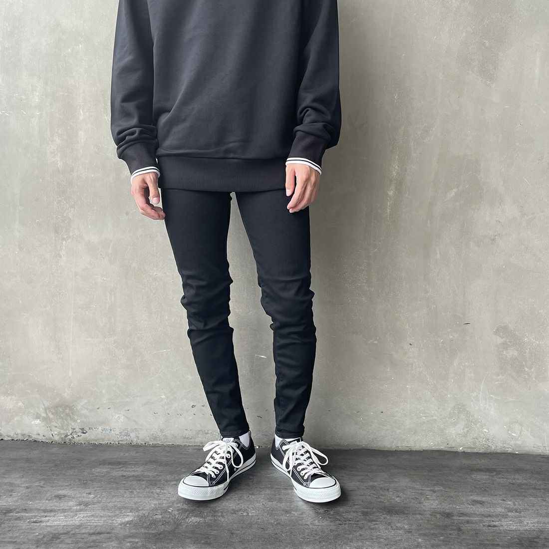 BIG JOHN [ビッグジョン] テーパードジョガー [MMM336H]&&モデル身長：168cm 着用サイズ：26&&