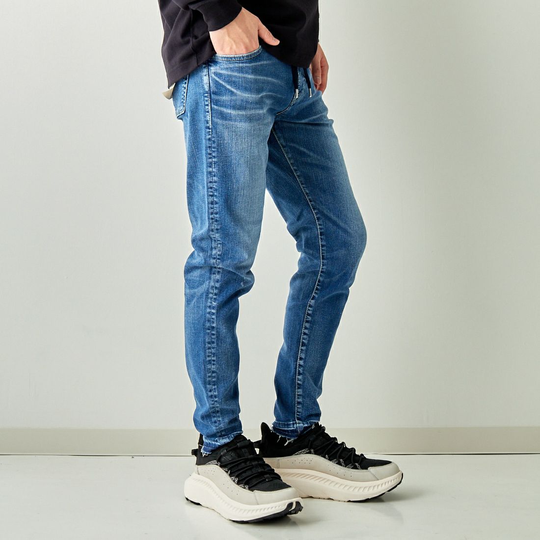 BIG JOHN [ビッグジョン] テーパードジョガー [MMM336H] 413F &&モデル身長：173cm 着用サイズ：28&&