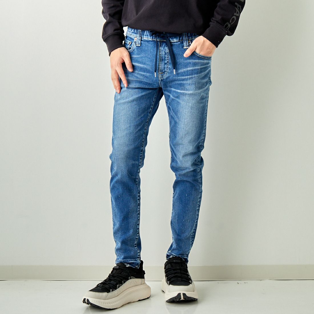 BIG JOHN [ビッグジョン] テーパードジョガー [MMM336H] 413F &&モデル身長：173cm 着用サイズ：28&&