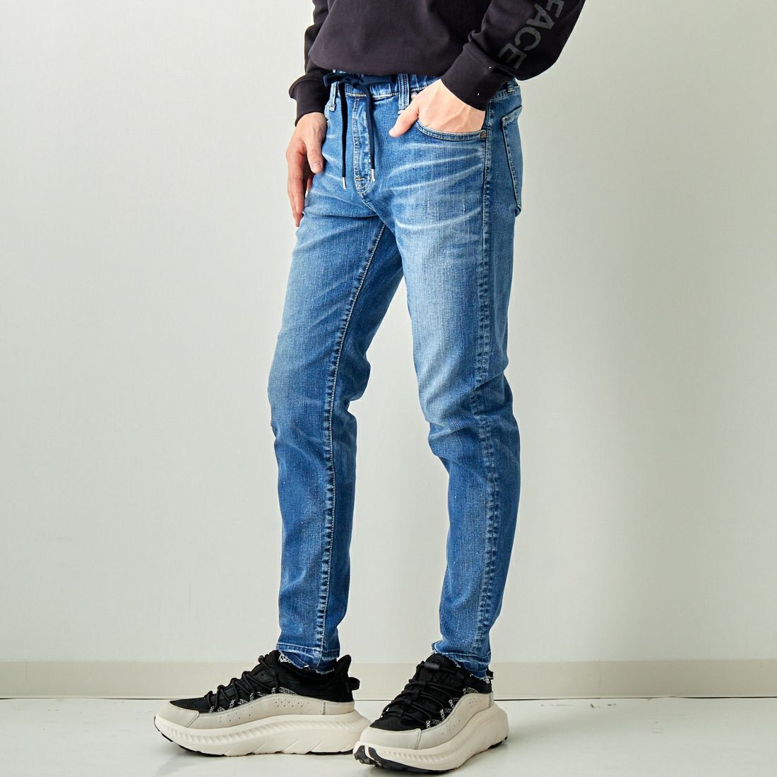 BIG JOHN [ビッグジョン] テーパードジョガー [MMM336H] 413F &&モデル身長：173cm 着用サイズ：28&&