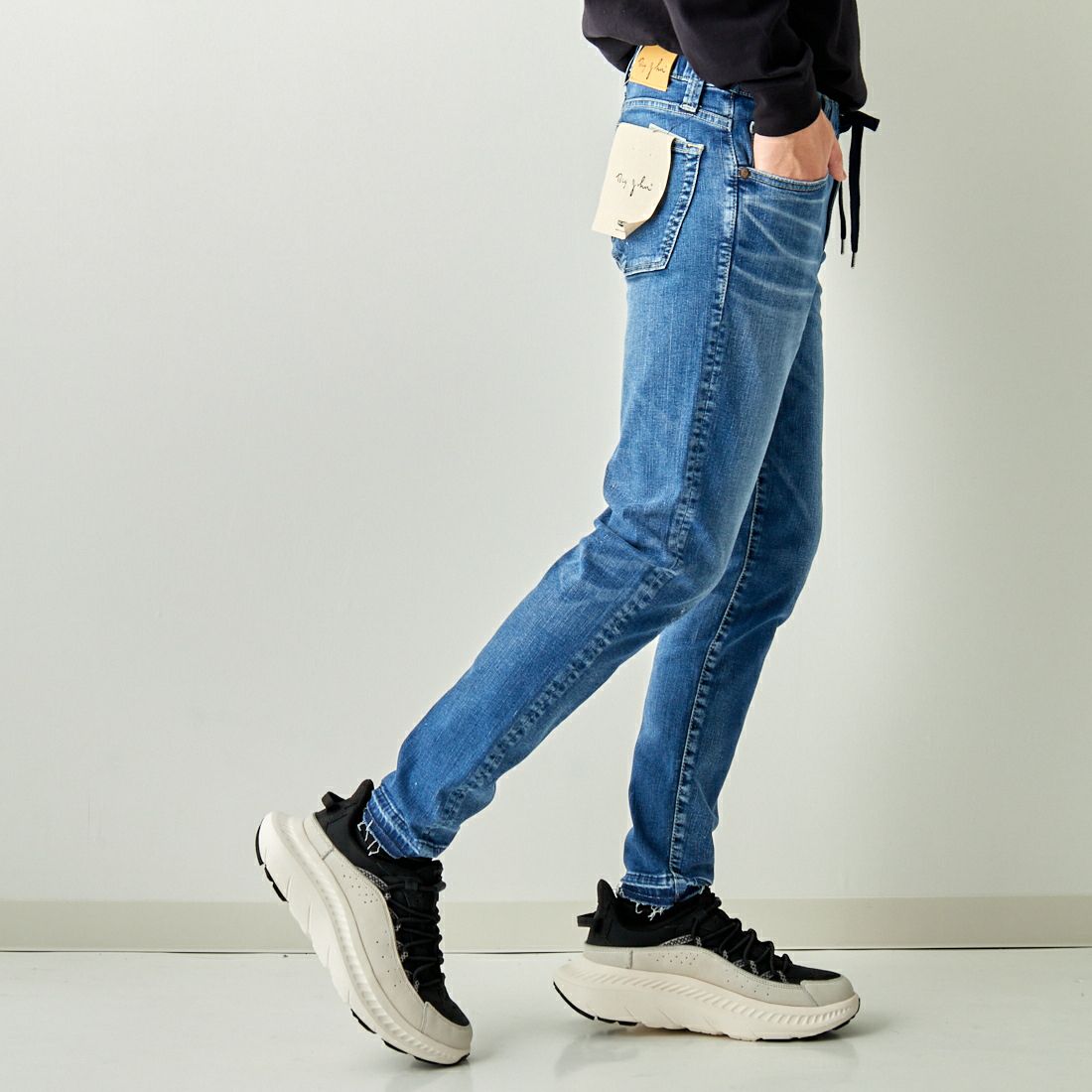 BIG JOHN [ビッグジョン] テーパードジョガー [MMM336H] 413F &&モデル身長：173cm 着用サイズ：28&&