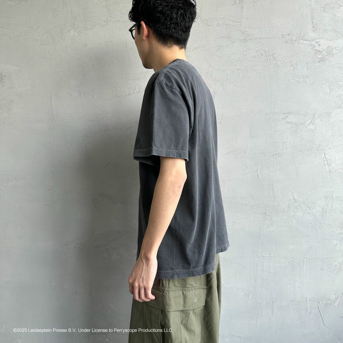 GOOD ROCK SPEED [グッドロックスピード] 別注 AC/DC ロックプリントTシャツ [INTN-024-JF] CHARCOAL &&モデル身長：168cm 着用サイズ：L&&