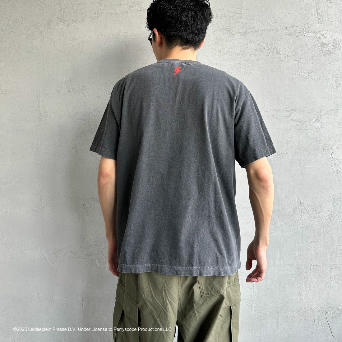 GOOD ROCK SPEED [グッドロックスピード] 別注 AC/DC ロックプリントTシャツ [INTN-024-JF] CHARCOAL &&モデル身長：168cm 着用サイズ：L&&