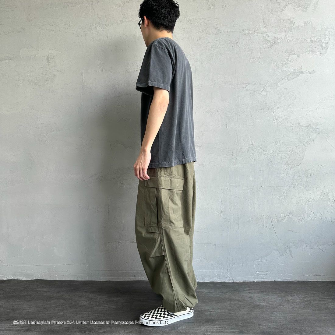 GOOD ROCK SPEED [グッドロックスピード] 別注 AC/DC ロックプリントTシャツ [INTN-024-JF] CHARCOAL &&モデル身長：168cm 着用サイズ：L&&