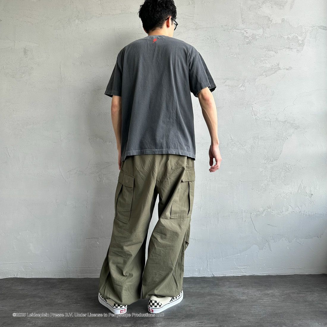 GOOD ROCK SPEED [グッドロックスピード] 別注 AC/DC ロックプリントTシャツ [INTN-024-JF] CHARCOAL &&モデル身長：168cm 着用サイズ：L&&