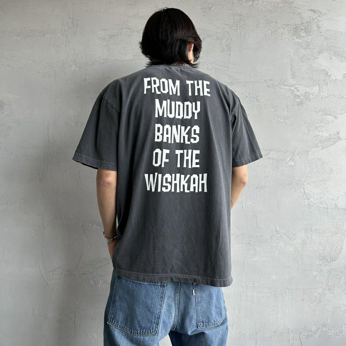 GOOD ROCK SPEED [グッドロックスピード] 別注 NIRVANA ロックプリントTシャツ [INTN-032-JF] CHARCOAL &&モデル身長：179cm 着用サイズ：XL&&