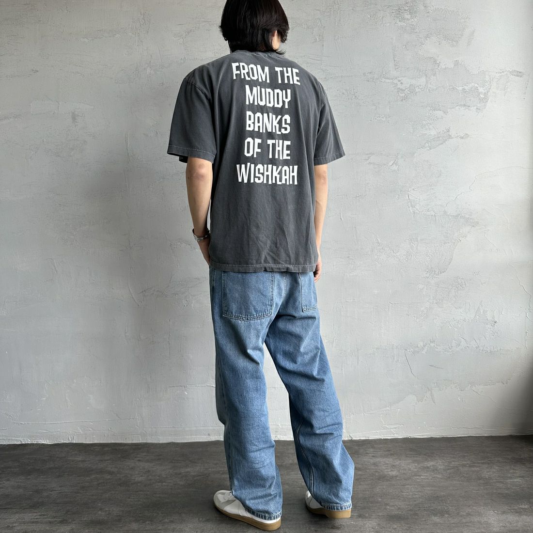 GOOD ROCK SPEED [グッドロックスピード] 別注 NIRVANA ロックプリントTシャツ [INTN-032-JF] CHARCOAL &&モデル身長：179cm 着用サイズ：XL&&