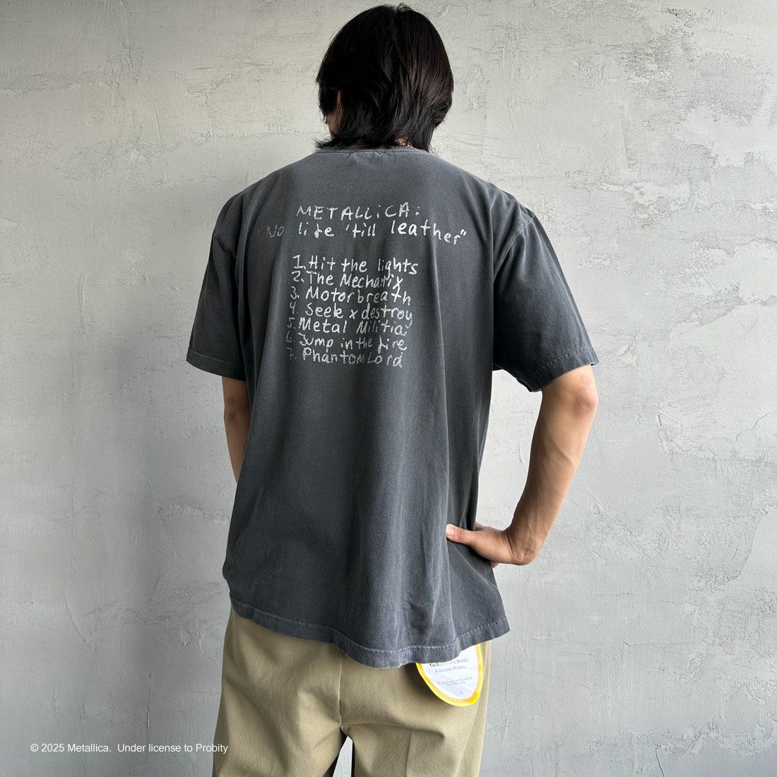 GOOD ROCK SPEED [グッドロックスピード] 別注 METALLICA ロックプリントTシャツ [INTN-029-JF] CHARCOAL &&モデル身長：179cm 着用サイズ：XL&&