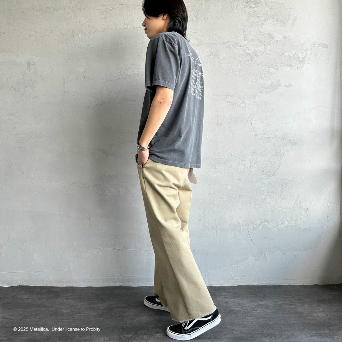 GOOD ROCK SPEED [グッドロックスピード] 別注 METALLICA ロックプリントTシャツ [INTN-029-JF] CHARCOAL &&モデル身長：179cm 着用サイズ：XL&&
