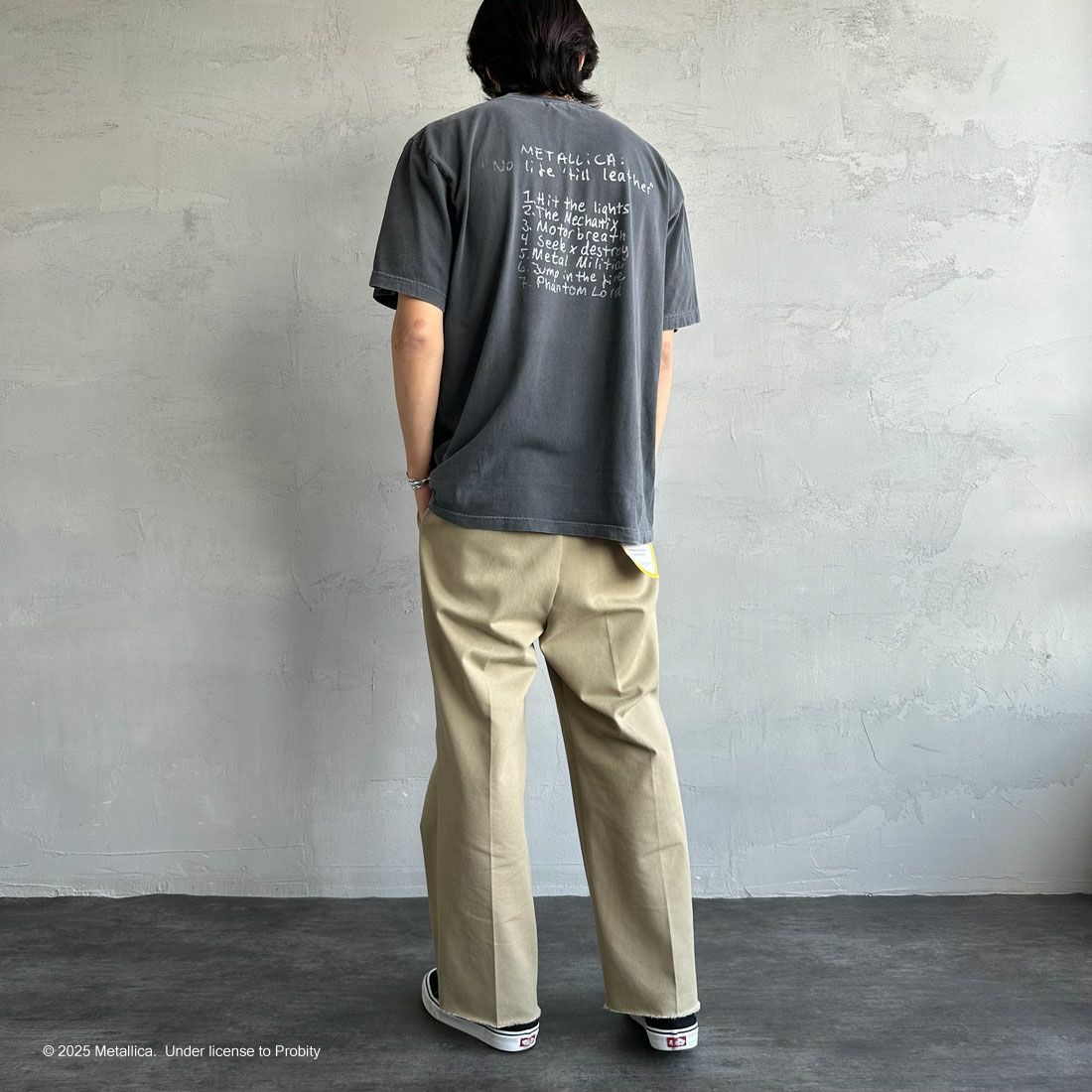 GOOD ROCK SPEED [グッドロックスピード] 別注 METALLICA ロックプリントTシャツ [INTN-029-JF] CHARCOAL &&モデル身長：179cm 着用サイズ：XL&&