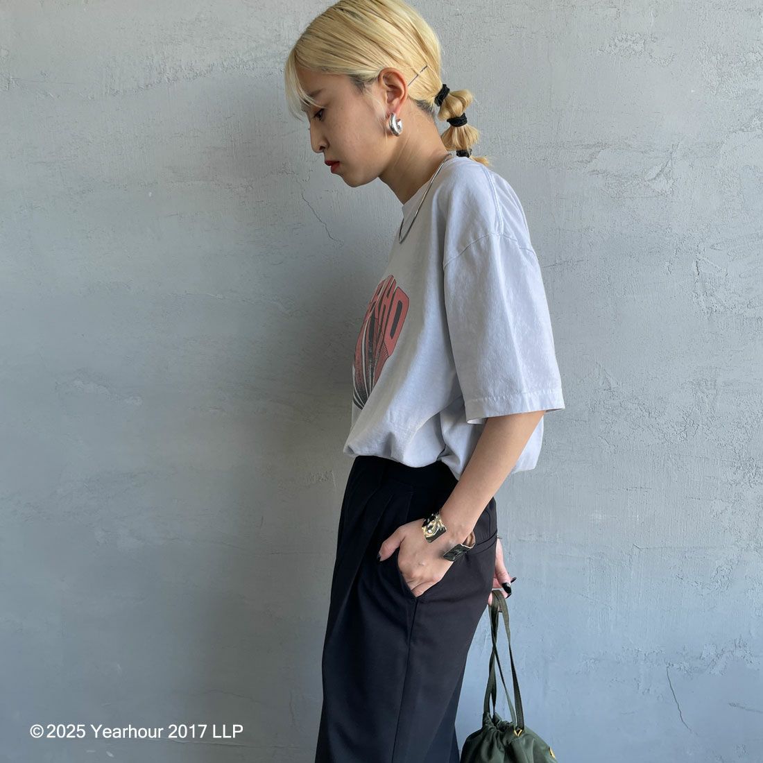 GOOD ROCK SPEED [グッドロックスピード] 別注 THE WHO ロックプリントTシャツ [INTN-033-JF] LT.GRAY &&モデル身長：150cm 着用サイズ：M&&