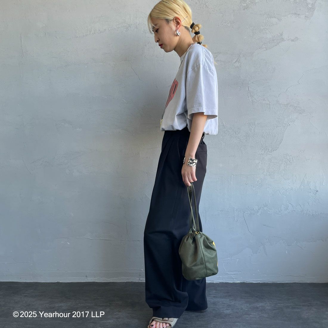 GOOD ROCK SPEED [グッドロックスピード] 別注 THE WHO ロックプリントTシャツ [INTN-033-JF] LT.GRAY &&モデル身長：150cm 着用サイズ：M&&
