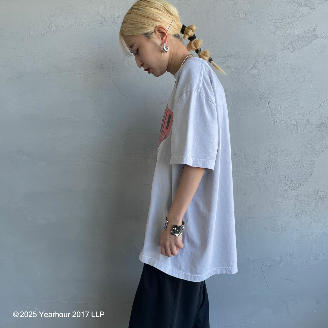 GOOD ROCK SPEED [グッドロックスピード] 別注 THE WHO ロックプリントTシャツ [INTN-033-JF] LT.GRAY &&モデル身長：150cm 着用サイズ：M&&