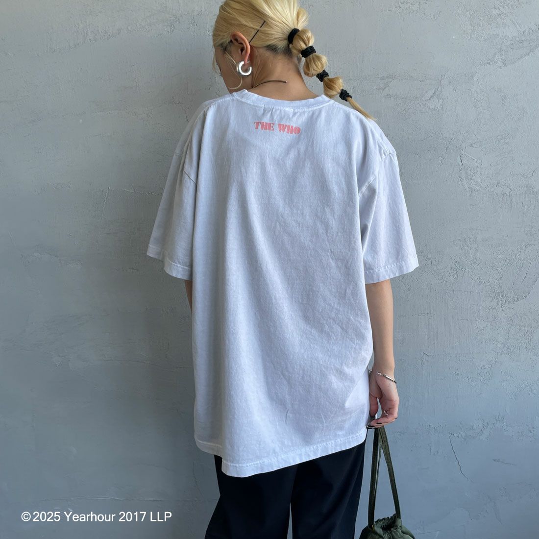 GOOD ROCK SPEED [グッドロックスピード] 別注 THE WHO ロックプリントTシャツ [INTN-033-JF] LT.GRAY &&モデル身長：150cm 着用サイズ：M&&