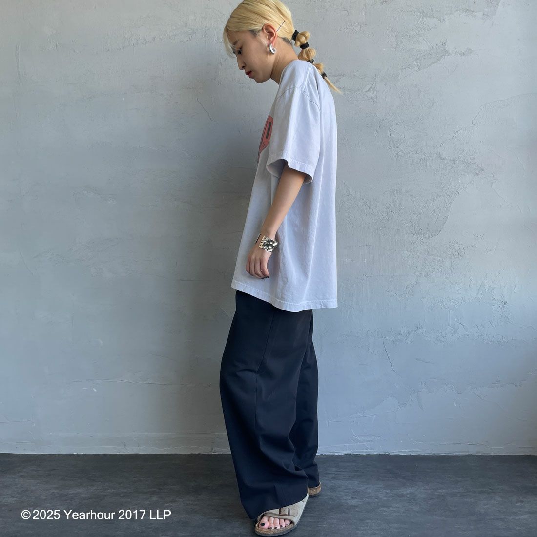 GOOD ROCK SPEED [グッドロックスピード] 別注 THE WHO ロックプリントTシャツ [INTN-033-JF] LT.GRAY &&モデル身長：150cm 着用サイズ：M&&