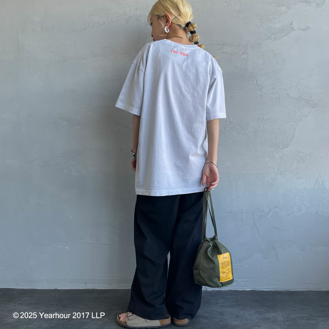 GOOD ROCK SPEED [グッドロックスピード] 別注 THE WHO ロックプリントTシャツ [INTN-033-JF] LT.GRAY &&モデル身長：150cm 着用サイズ：M&&