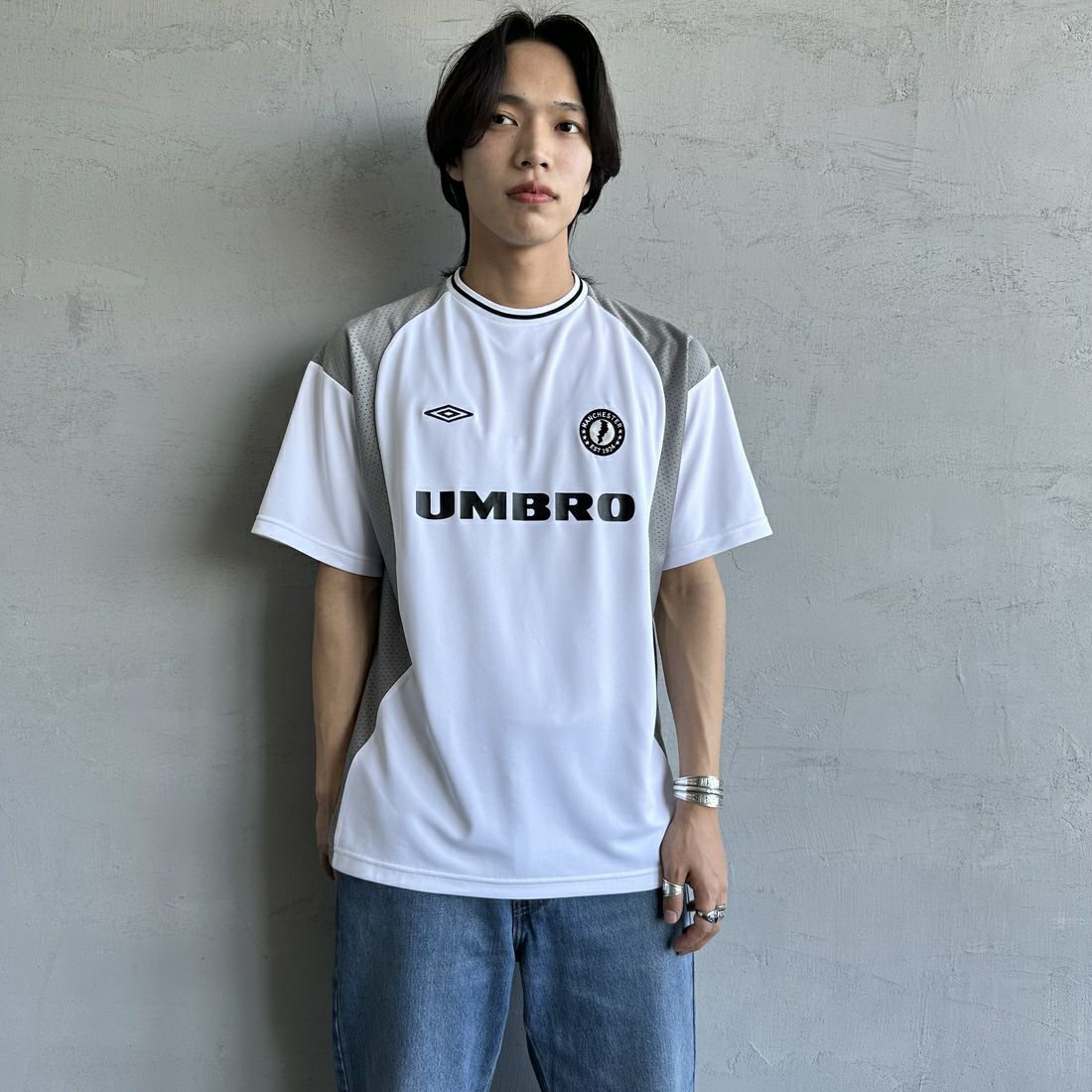 【予約商品】UMBRO [アンブロ] 別注 メッシュ切替 ゲームTシャツ [KBT101-NK-02-JF]