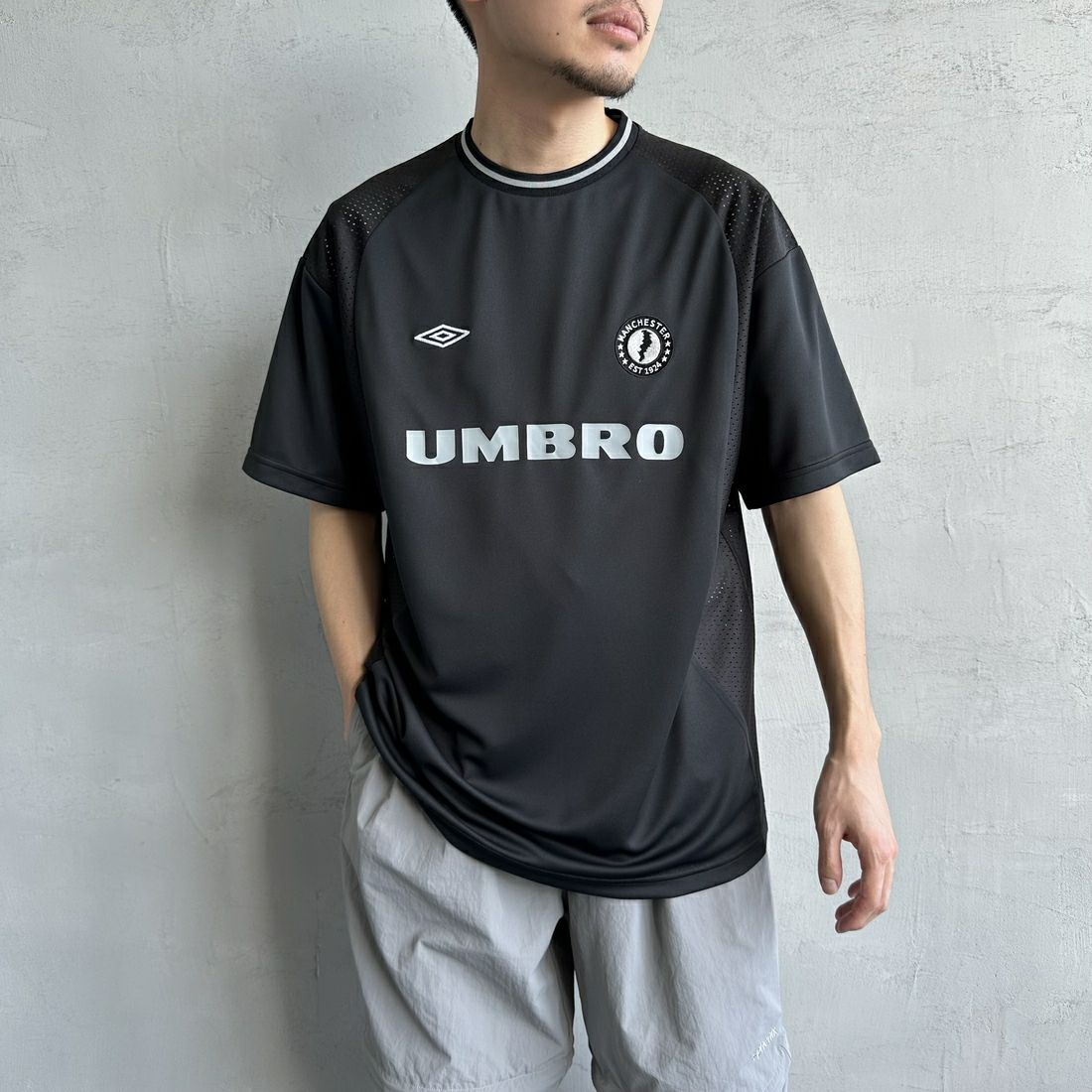UMBRO メッシュシャツ Mサイズ ブラック umbro THE THIRD by UMBRO メッシュコンビ半袖プラクティス