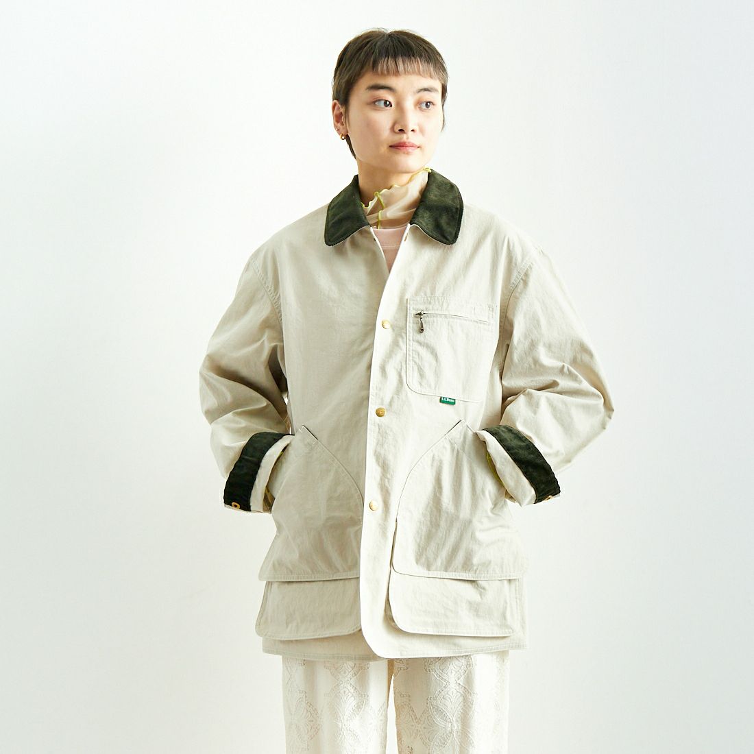 L.L.BEAN [エルエルビーン] BEAN'S フィールドコート [5175-9043] 24 SAND &&モデル身長：160cm 着用サイズ：S&&