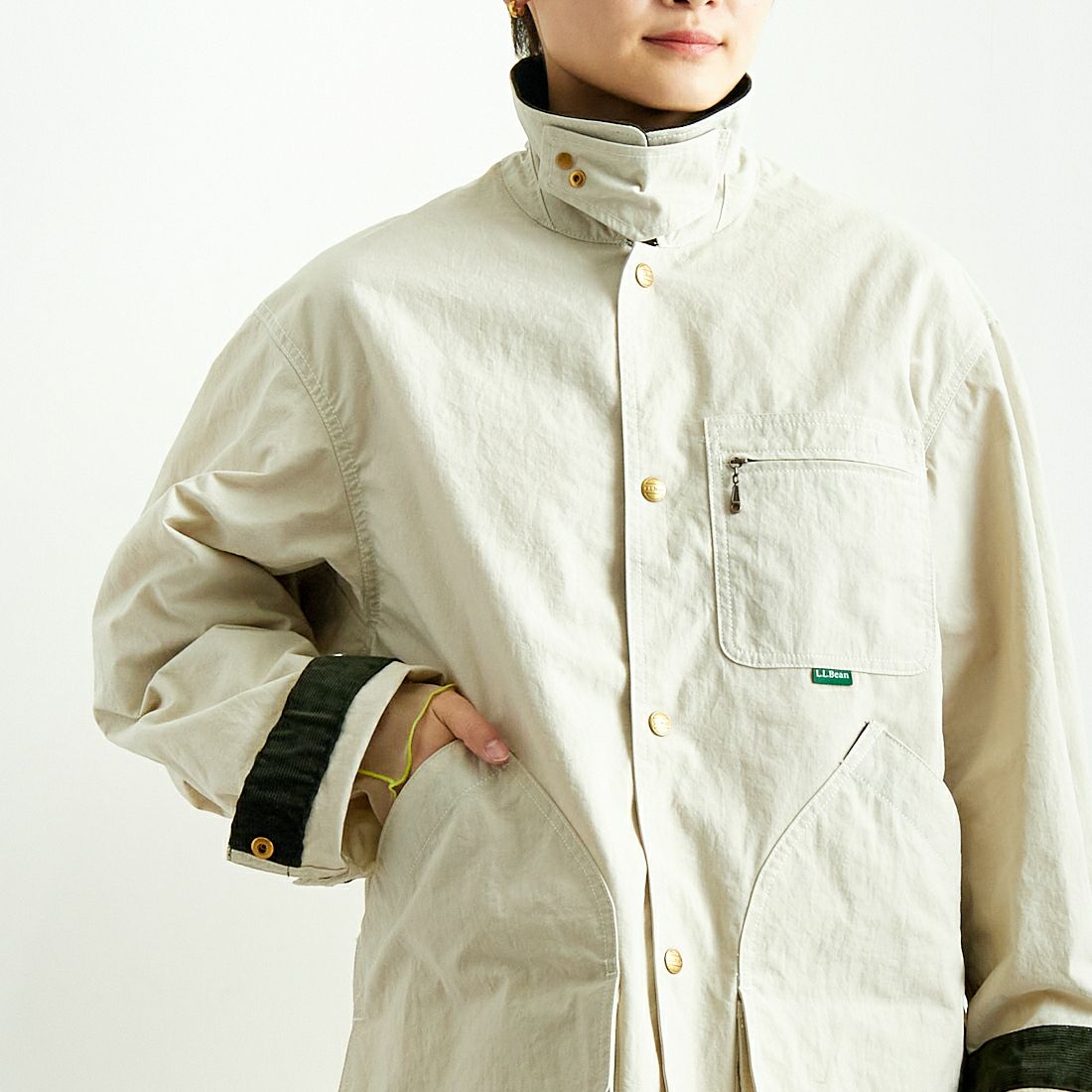 L.L.BEAN [エルエルビーン] BEAN'S フィールドコート [5175-9043] 24 SAND &&モデル身長：160cm 着用サイズ：S&&