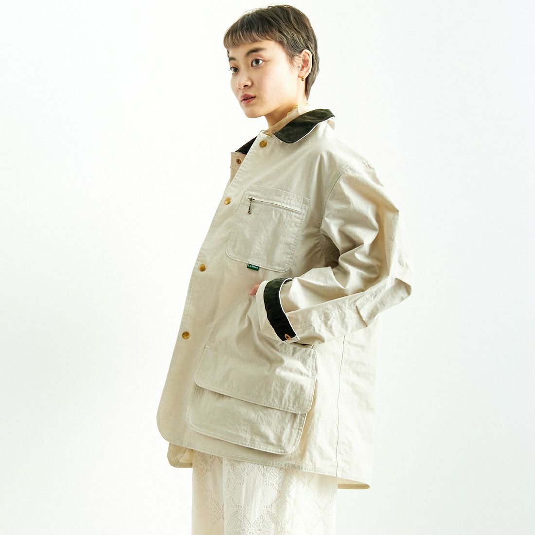 L.L.BEAN [エルエルビーン] BEAN'S フィールドコート [5175-9043] 24 SAND &&モデル身長：160cm 着用サイズ：S&&